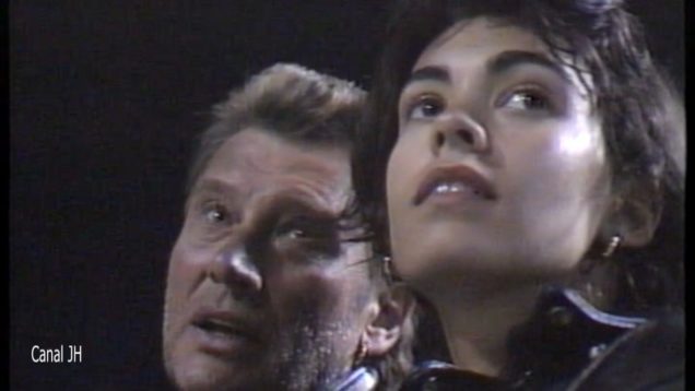 132. Johnny Hallyday-course de motos-Daytona-1990 vignette