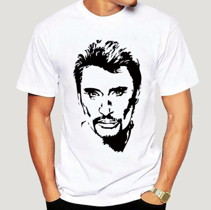 T-shirt visage 2 blanc homme