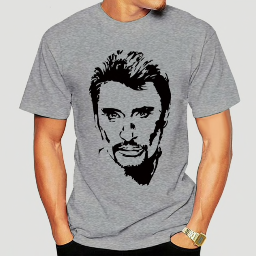 T-shirt visage 2 gris homme